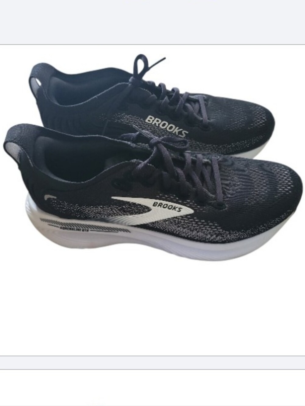 Brooks Adrenaline GTS Men’s Running Sneakers Lace-Up Black White Wide Size 9